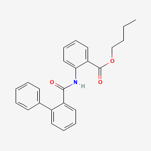 molecular formula C24H23NO3 B11485578 Butyl 2-[(biphenyl-2-ylcarbonyl)amino]benzoate 