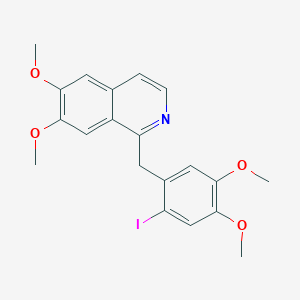 molecular formula C20H20INO4 B11485579 1-(2-Iodo-4,5-dimethoxybenzyl)-6,7-dimethoxyisoquinoline 