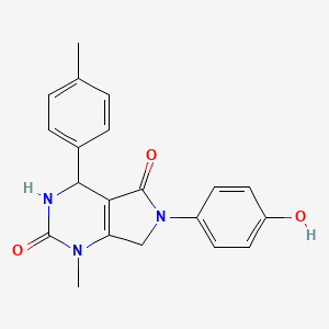 6-(4-hydroxyphenyl)-1-methyl-4-(4-methylphenyl)-3,4,6,7-tetrahydro-1H-pyrrolo[3,4-d]pyrimidine-2,5-dione