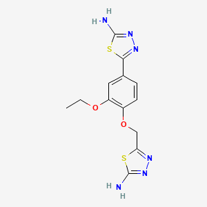 5-{[4-(5-Amino-1,3,4-thiadiazol-2-yl)-2-ethoxyphenoxy]methyl}-1,3,4-thiadiazol-2-amine