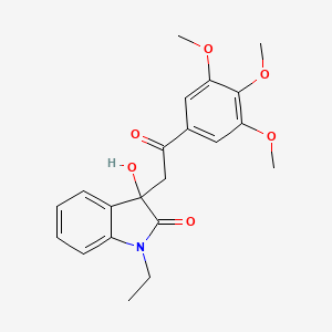 1-ethyl-3-hydroxy-3-[2-oxo-2-(3,4,5-trimethoxyphenyl)ethyl]-1,3-dihydro-2H-indol-2-one