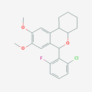 6-(2-chloro-6-fluorophenyl)-8,9-dimethoxy-2,3,4,4a,6,10b-hexahydro-1H-benzo[c]chromene