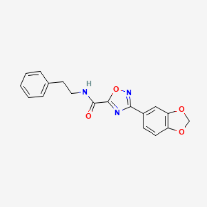 3-(1,3-benzodioxol-5-yl)-N-(2-phenylethyl)-1,2,4-oxadiazole-5-carboxamide