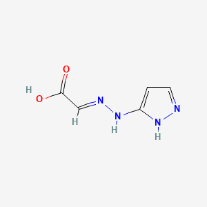 molecular formula C5H6N4O2 B1148565 (2E)-[2-(1H-Pyrazol-5-yl)hydrazinylidene]acetic acid CAS No. 132501-63-4