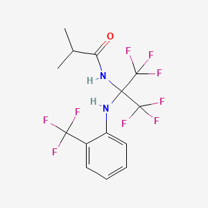 N-(1,1,1,3,3,3-hexafluoro-2-{[2-(trifluoromethyl)phenyl]amino}propan-2-yl)-2-methylpropanamide