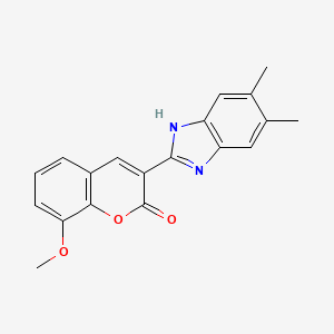 3-(5,6-dimethyl-1H-benzimidazol-2-yl)-8-methoxy-2H-chromen-2-one