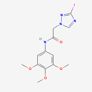 2-(3-iodo-1H-1,2,4-triazol-1-yl)-N-(3,4,5-trimethoxyphenyl)acetamide