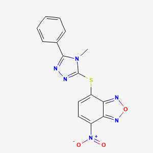 4-[(4-methyl-5-phenyl-4H-1,2,4-triazol-3-yl)sulfanyl]-7-nitro-2,1,3-benzoxadiazole