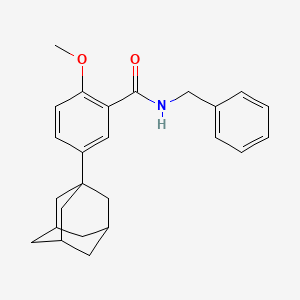 molecular formula C25H29NO2 B11485691 5-(1-adamantyl)-N-benzyl-2-methoxybenzamide 