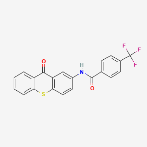 molecular formula C21H12F3NO2S B11485694 N-(9-oxo-9H-thioxanthen-2-yl)-4-(trifluoromethyl)benzamide 