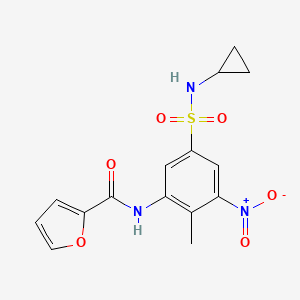 N-[5-(cyclopropylsulfamoyl)-2-methyl-3-nitrophenyl]furan-2-carboxamide