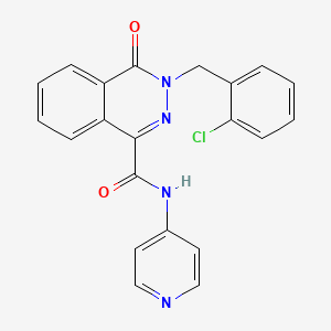 molecular formula C21H15ClN4O2 B11485704 3-(2-chlorobenzyl)-4-oxo-N-(pyridin-4-yl)-3,4-dihydrophthalazine-1-carboxamide 