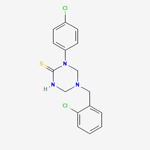 5-(2-Chlorobenzyl)-1-(4-chlorophenyl)-1,3,5-triazinane-2-thione