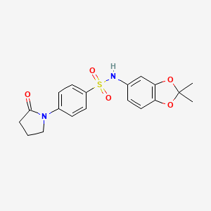 N-(2,2-dimethyl-1,3-benzodioxol-5-yl)-4-(2-oxopyrrolidin-1-yl)benzenesulfonamide