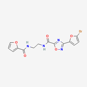 3-(5-bromofuran-2-yl)-N-{2-[(furan-2-ylcarbonyl)amino]ethyl}-1,2,4-oxadiazole-5-carboxamide