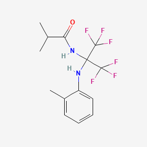 N-{1,1,1,3,3,3-hexafluoro-2-[(2-methylphenyl)amino]propan-2-yl}-2-methylpropanamide