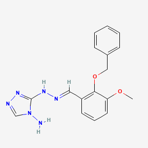 3-{(2E)-2-[2-(benzyloxy)-3-methoxybenzylidene]hydrazinyl}-4H-1,2,4-triazol-4-amine