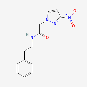 2-(3-nitro-1H-pyrazol-1-yl)-N-(2-phenylethyl)acetamide