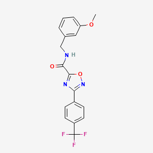 N-[(3-methoxyphenyl)methyl]-3-[4-(trifluoromethyl)phenyl]-1,2,4-oxadiazole-5-carboxamide