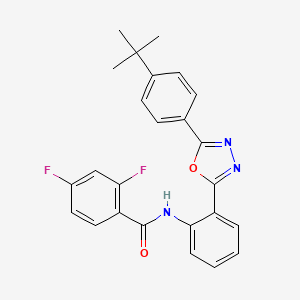 N-{2-[5-(4-tert-butylphenyl)-1,3,4-oxadiazol-2-yl]phenyl}-2,4-difluorobenzamide