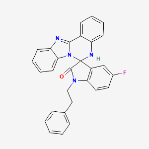 5'-fluoro-1'-(2-phenylethyl)-5H-spiro[benzimidazo[1,2-c]quinazoline-6,3'-indol]-2'(1'H)-one