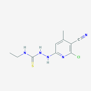 2-(6-chloro-5-cyano-4-methylpyridin-2-yl)-N-ethylhydrazinecarbothioamide