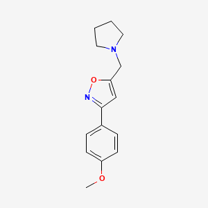 3-(4-Methoxyphenyl)-5-(pyrrolidin-1-ylmethyl)-1,2-oxazole