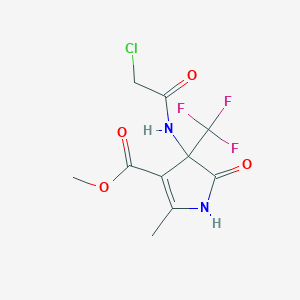 methyl 4-[(chloroacetyl)amino]-2-methyl-5-oxo-4-(trifluoromethyl)-4,5-dihydro-1H-pyrrole-3-carboxylate