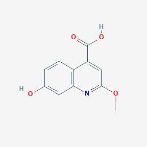 molecular formula C11H9NO4 B11485909 7-Hydroxy-2-methoxyquinoline-4-carboxylic acid 