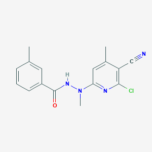 N'-(6-chloro-5-cyano-4-methylpyridin-2-yl)-N',3-dimethylbenzohydrazide