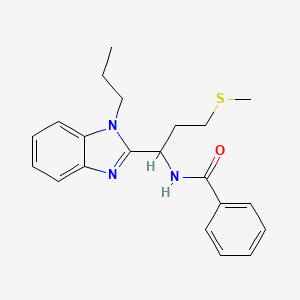 N-[3-(methylsulfanyl)-1-(1-propyl-1H-benzimidazol-2-yl)propyl]benzamide