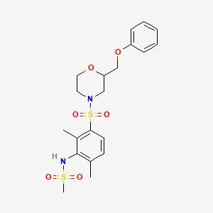 N-(2,6-dimethyl-3-{[2-(phenoxymethyl)morpholin-4-yl]sulfonyl}phenyl)methanesulfonamide