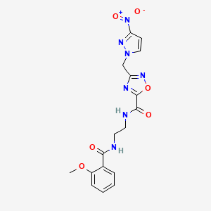 N-(2-{[(2-methoxyphenyl)carbonyl]amino}ethyl)-3-[(3-nitro-1H-pyrazol-1-yl)methyl]-1,2,4-oxadiazole-5-carboxamide