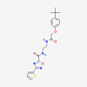 N-(2-{[(4-tert-butylphenoxy)acetyl]amino}ethyl)-3-(thiophen-2-yl)-1,2,4-oxadiazole-5-carboxamide