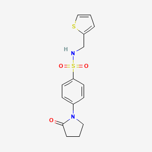 4-(2-oxopyrrolidin-1-yl)-N-(thiophen-2-ylmethyl)benzenesulfonamide