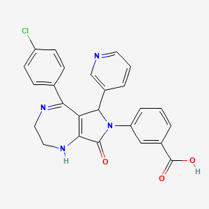 3-[5-(4-chlorophenyl)-8-oxo-6-(pyridin-3-yl)-2,3,6,8-tetrahydropyrrolo[3,4-e][1,4]diazepin-7(1H)-yl]benzoic acid