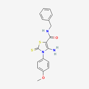 5-Thiazolecarboxamide, 4-amino-2,3-dihydro-3-(4-methoxyphenyl)-N-(phenylmethyl)-2-thioxo-