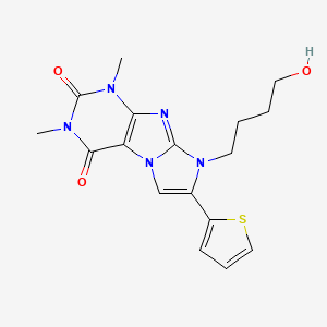 8-(4-hydroxybutyl)-1,3-dimethyl-7-(thiophen-2-yl)-1H-imidazo[2,1-f]purine-2,4(3H,8H)-dione