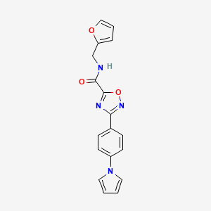 N-(furan-2-ylmethyl)-3-[4-(1H-pyrrol-1-yl)phenyl]-1,2,4-oxadiazole-5-carboxamide