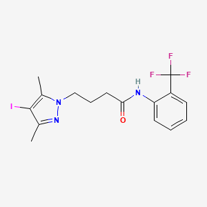 4-(4-iodo-3,5-dimethyl-1H-pyrazol-1-yl)-N-[2-(trifluoromethyl)phenyl]butanamide