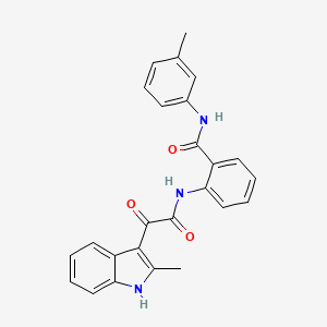 2-{[(2-methyl-1H-indol-3-yl)(oxo)acetyl]amino}-N-(3-methylphenyl)benzamide