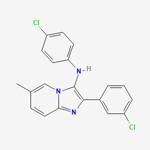 2-(3-chlorophenyl)-N-(4-chlorophenyl)-6-methylimidazo[1,2-a]pyridin-3-amine