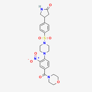 4-[4-({4-[4-(Morpholin-4-ylcarbonyl)-2-nitrophenyl]piperazin-1-yl}sulfonyl)phenyl]pyrrolidin-2-one