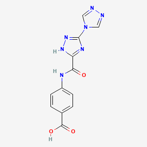 molecular formula C12H9N7O3 B11486122 4-[(2H-3,4'-bi-1,2,4-triazol-5-ylcarbonyl)amino]benzoic acid 