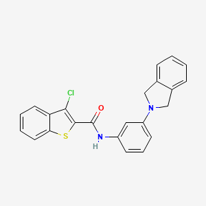 3-chloro-N-[3-(1,3-dihydro-2H-isoindol-2-yl)phenyl]-1-benzothiophene-2-carboxamide