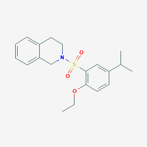 molecular formula C20H25NO3S B11486169 2-[(2-Ethoxy-5-isopropylphenyl)sulfonyl]-1,2,3,4-tetrahydroisoquinoline 