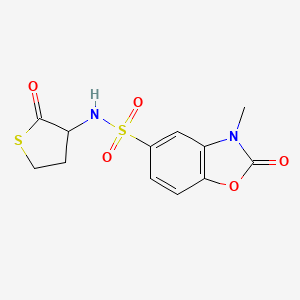 3-methyl-2-oxo-N-(2-oxotetrahydrothiophen-3-yl)-2,3-dihydro-1,3-benzoxazole-5-sulfonamide