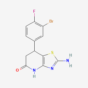 molecular formula C12H9BrFN3OS B11486173 2-amino-7-(3-bromo-4-fluorophenyl)-6,7-dihydro[1,3]thiazolo[4,5-b]pyridin-5(4H)-one 