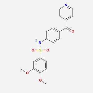 3,4-dimethoxy-N-[4-(pyridin-4-ylcarbonyl)phenyl]benzenesulfonamide