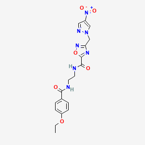 N-(2-{[(4-ethoxyphenyl)carbonyl]amino}ethyl)-3-[(4-nitro-1H-pyrazol-1-yl)methyl]-1,2,4-oxadiazole-5-carboxamide